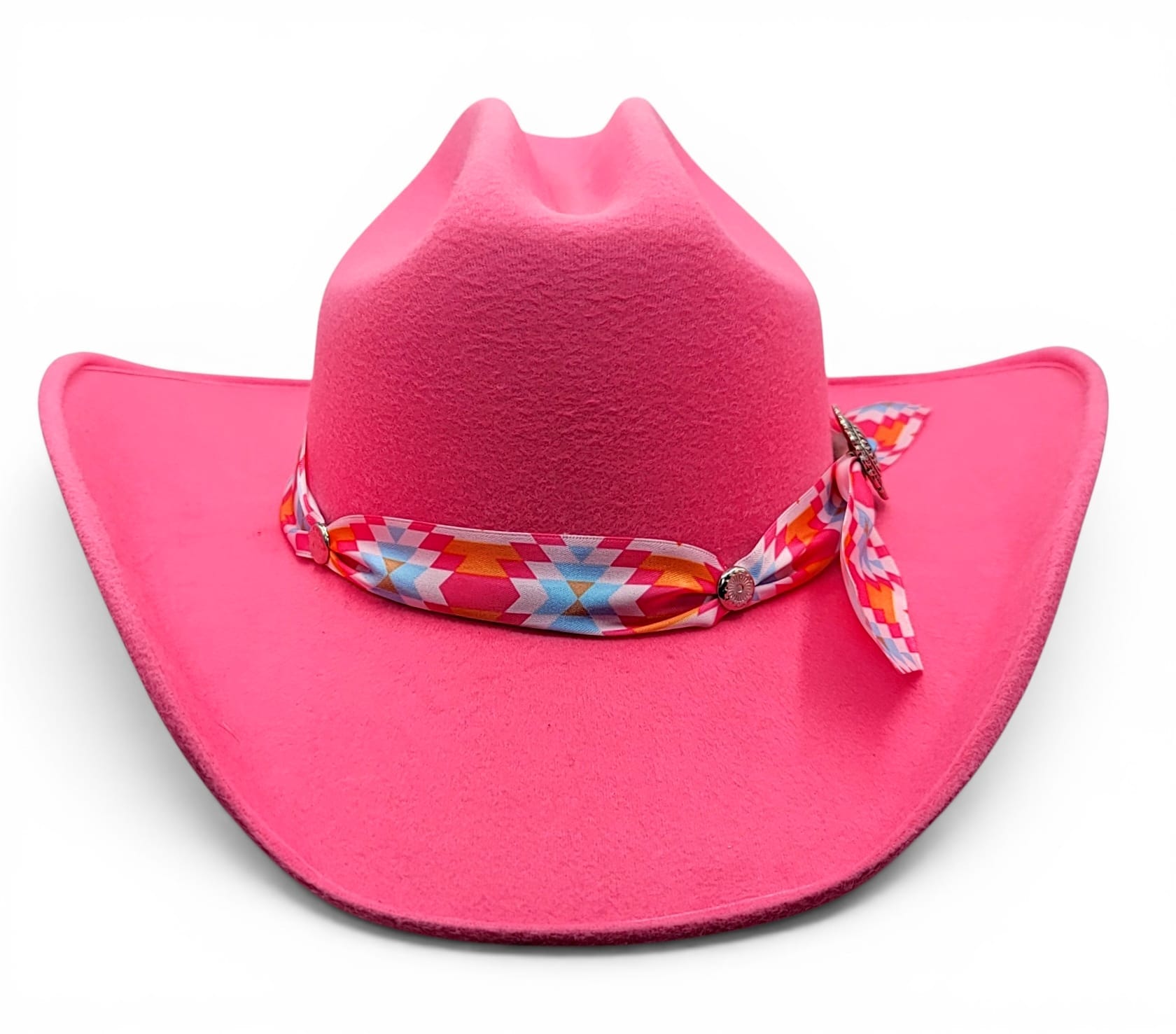 Hooch Women's Western Hat Women's Synthetic Felt Western Cowgirl Hats Pink Color Charlie Multicolor Band – Hooch Boots