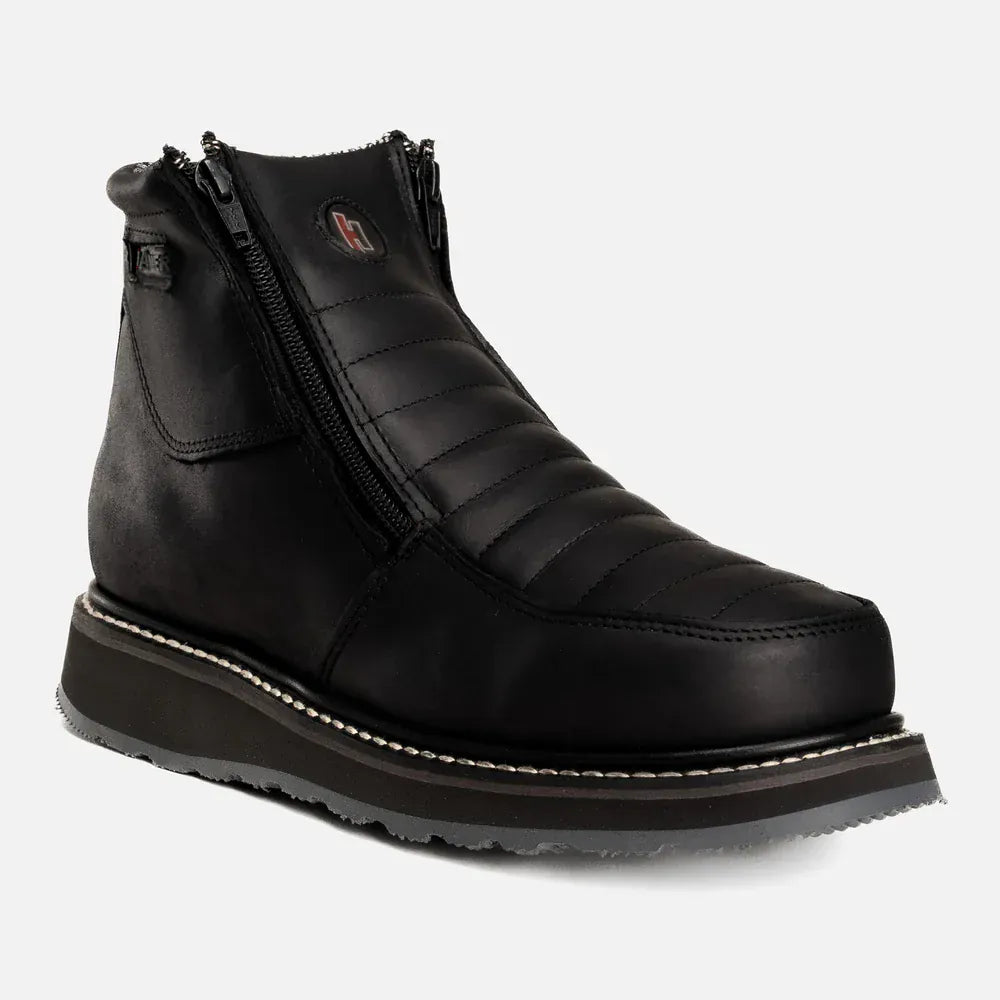 Joe Boots Boots Double Zipper Comfort Work Boot Black Color - Hammer Boots