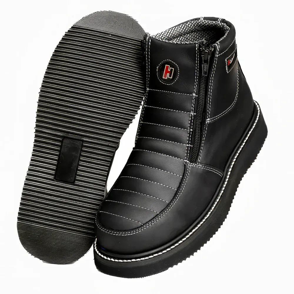 Joe Boots Boots Dual Zipper Comfort Wellington Sole Work Boots Black Color - Hammer Boots