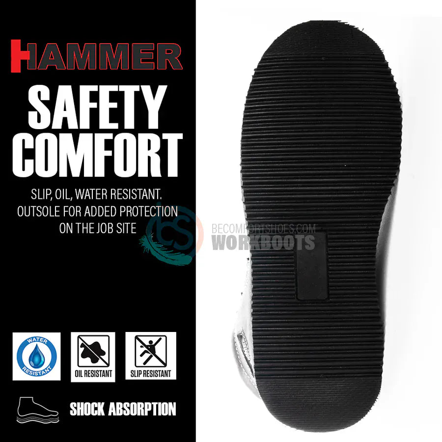 Joe Boots Boots Dual Zipper Comfort Wellington Sole Work Boots Black Color - Hammer Boots