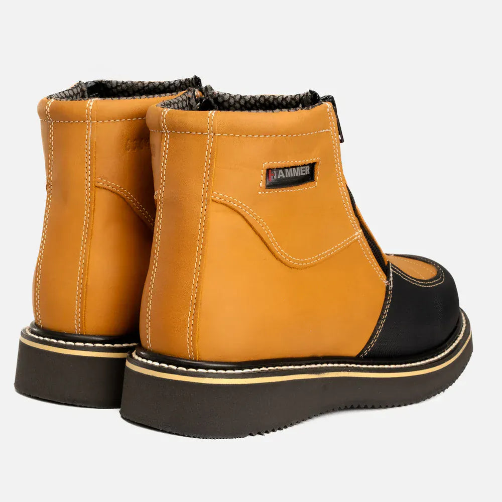 Joe Boots Boots Dual Zipper Comfort Work Boots Habanna Color - Hammer Boots