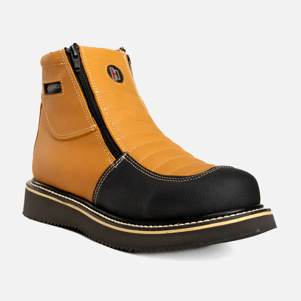 Joe Boots Boots Dual Zipper Comfort Work Boots Habanna Color - Hammer Boots