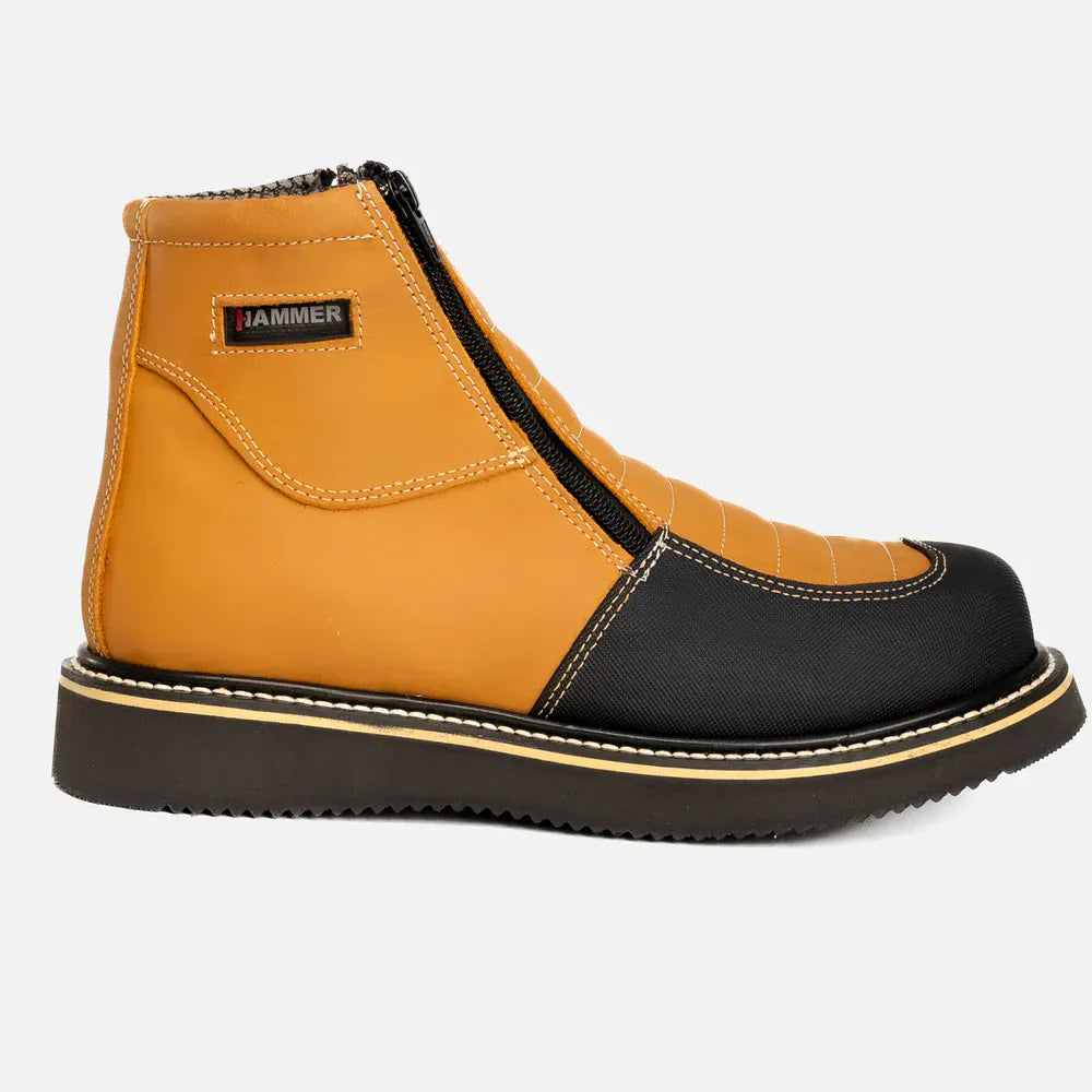 Joe Boots Boots Dual Zipper Comfort Work Boots Habanna Color - Hammer Boots