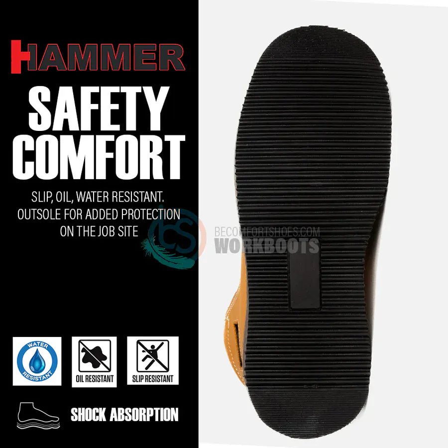 Joe Boots Boots Dual Zipper Comfort Work Boots Habanna Color - Hammer Boots