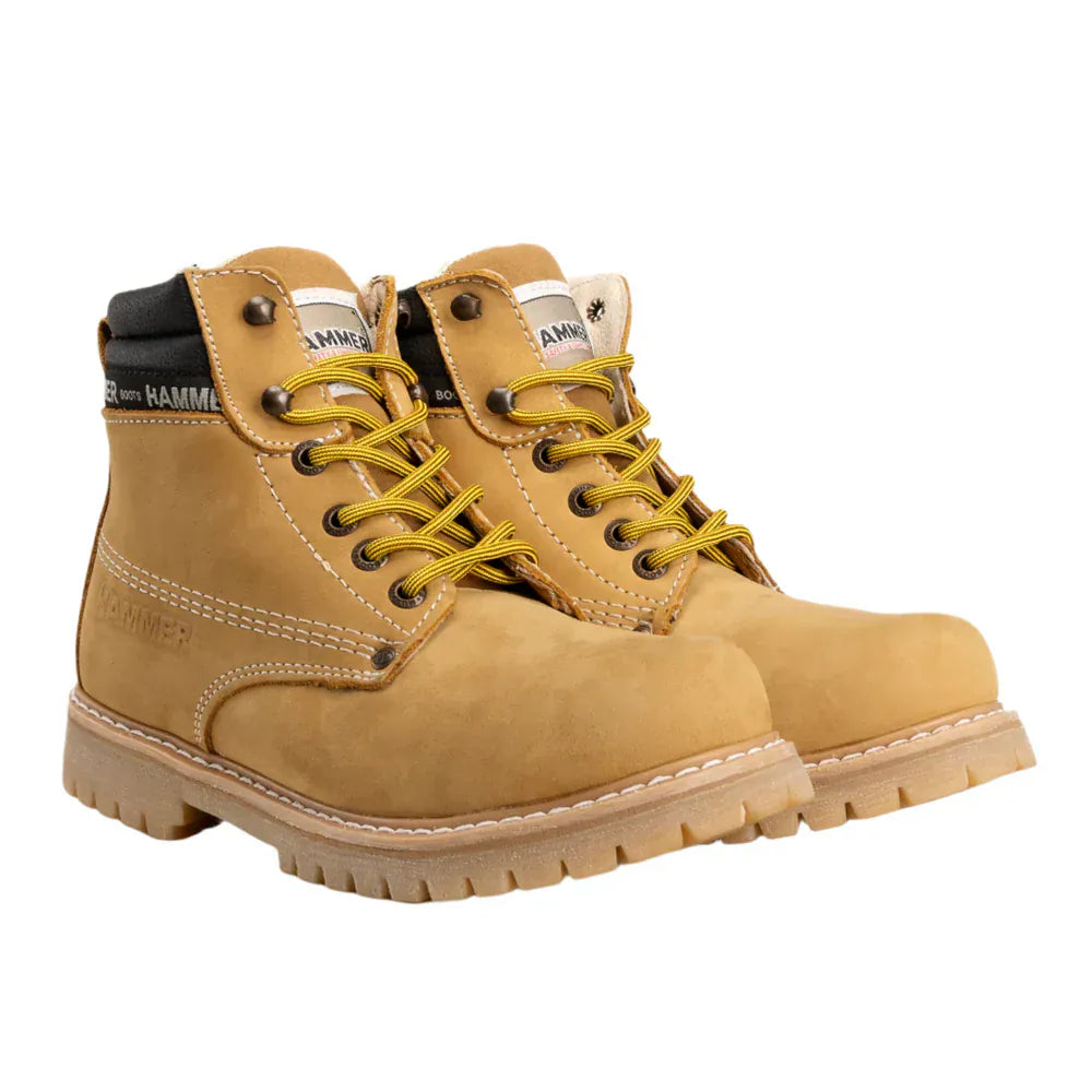Joe Boots Boots Hammer Murphy Work Boots Tractor Sole Suede Leather Honey Color - Hammer Boots