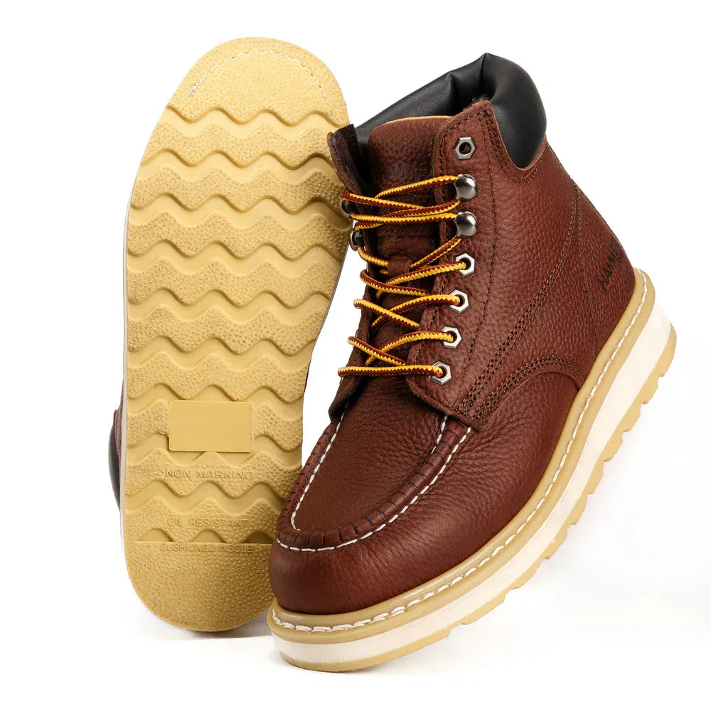 Joe Boots Boots Hunter Moc Toe Work Boot Brown Color - Hammer Boots