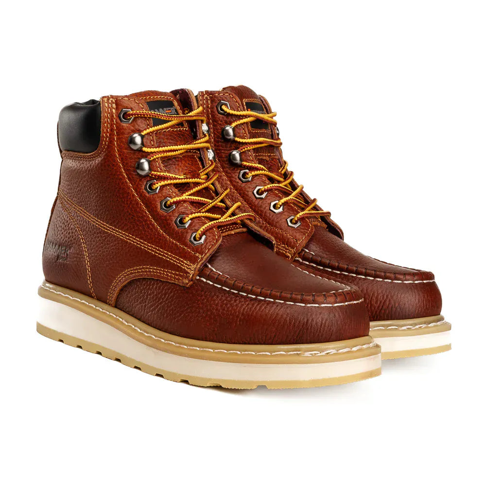 Joe Boots Boots Hunter Moc Toe Work Boot Tan Color - Hammer Boots