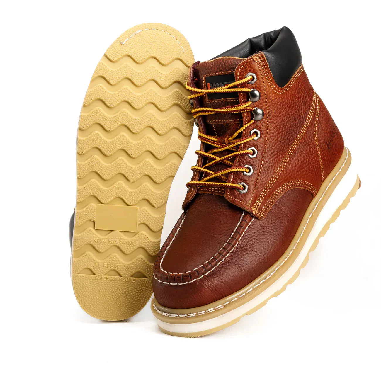 Joe Boots Boots Hunter Moc Toe Work Boot Tan Color - Hammer Boots