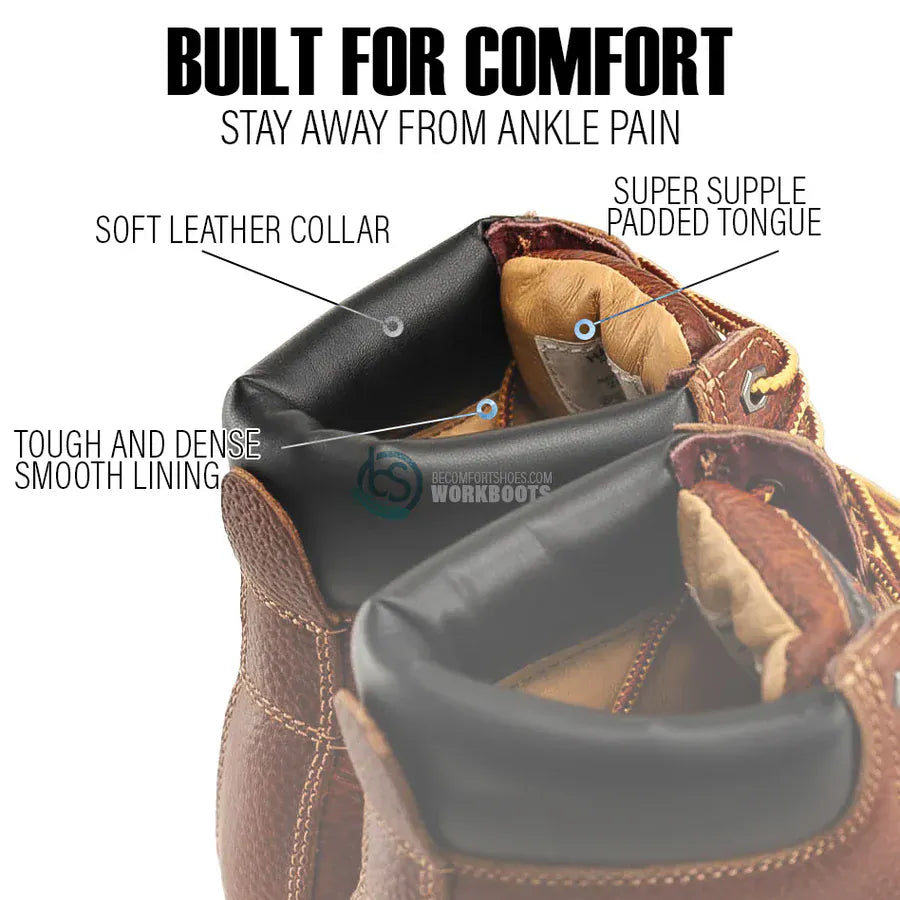 Joe Boots Boots Hunter Moc Toe Work Boot Tan Color - Hammer Boots