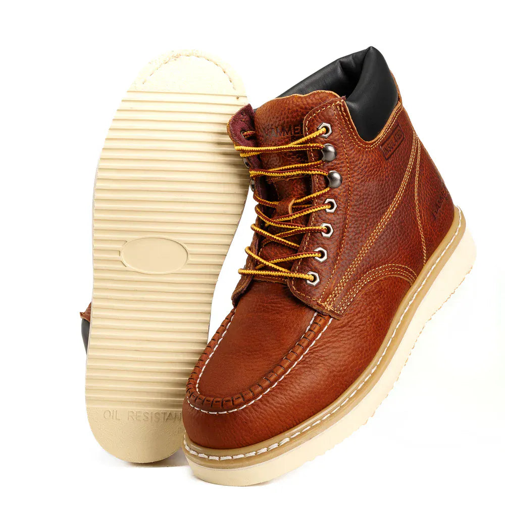 Joe Boots Boots Hunter Moc Toe Work Boot Tan Color - Hammer Boots