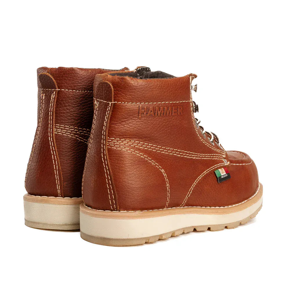 Joe Boots Boots Murphy 6" Leather Work Boots Doble Density Sole With MEX Flag Shedron Color - Hammer Boots