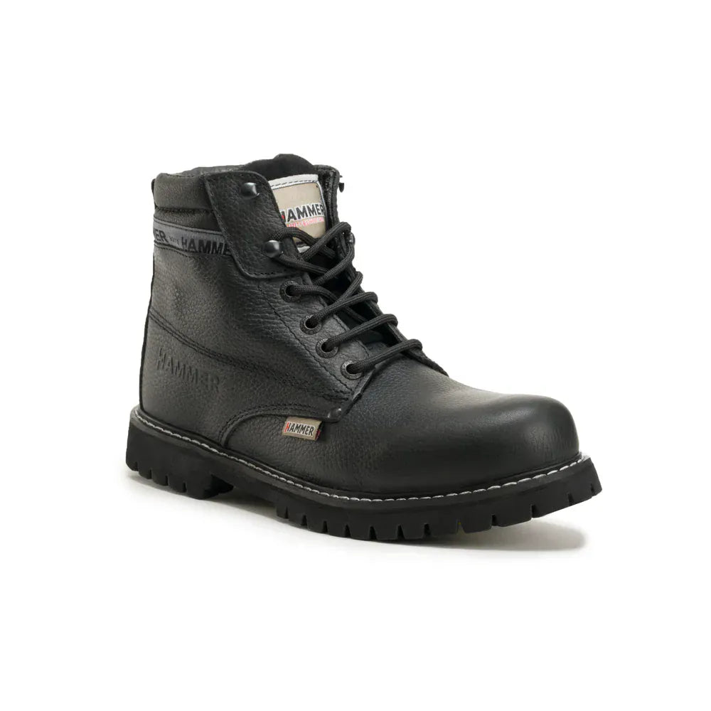 Joe Boots Boots Murphy Work Boots Tractor Sole Leather Black Color - Hammer Boots