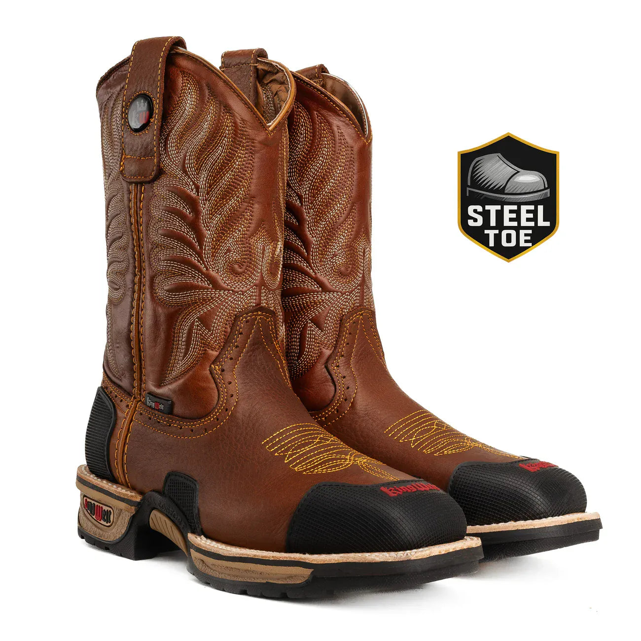 King Welt Boots Buffalo 9" Men's Western Work Boot with Masterguard Protection Tan Color - King Welt