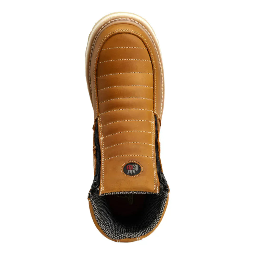 King Welt Boots Ultra Flex 6" Steel Toe Double Zipper Work Boots Honey Habana Color - King Welt