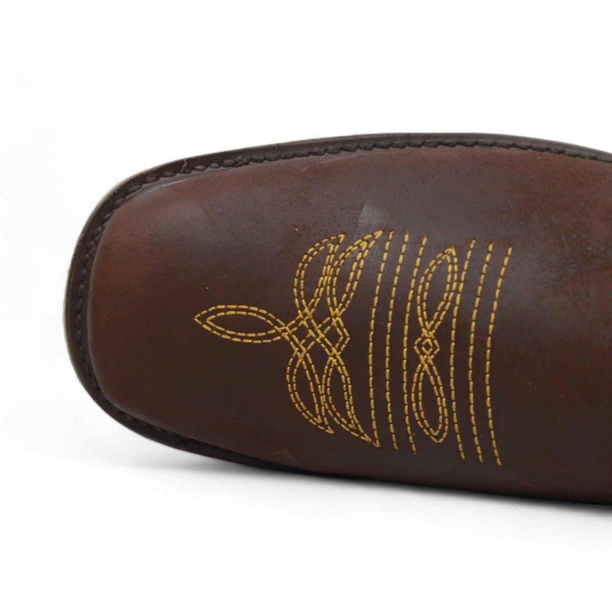 La Carreta Square Toe Work Boot Double Density Brown Caoba - Toe View