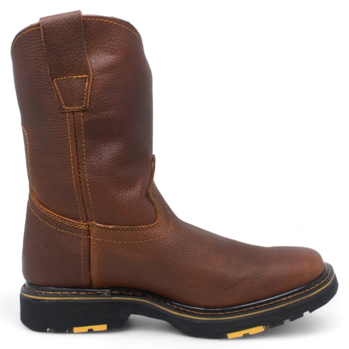 La Carreta Square Toe Rupper Work Boots Rubber Sole B33 Oak - Right Side View