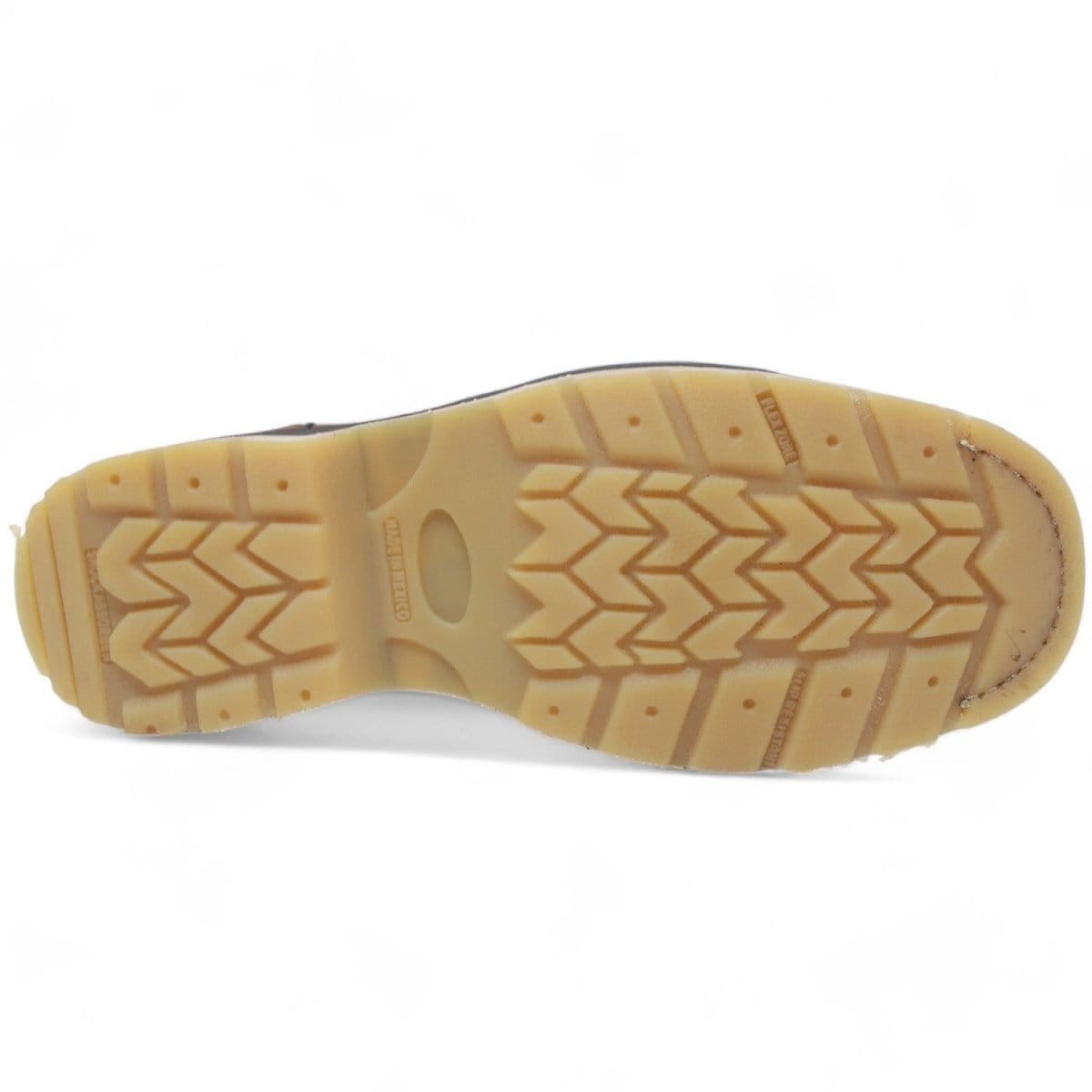 La Carreta Square Toe Work Boot Rubber Sole Gold - Sole View