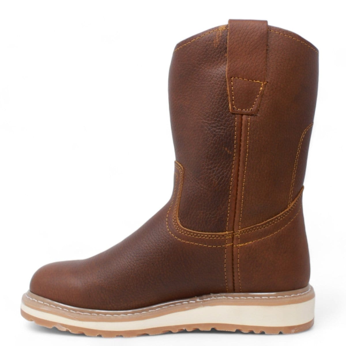 La Carreta Work Boot Double Density Brown - Left Side View