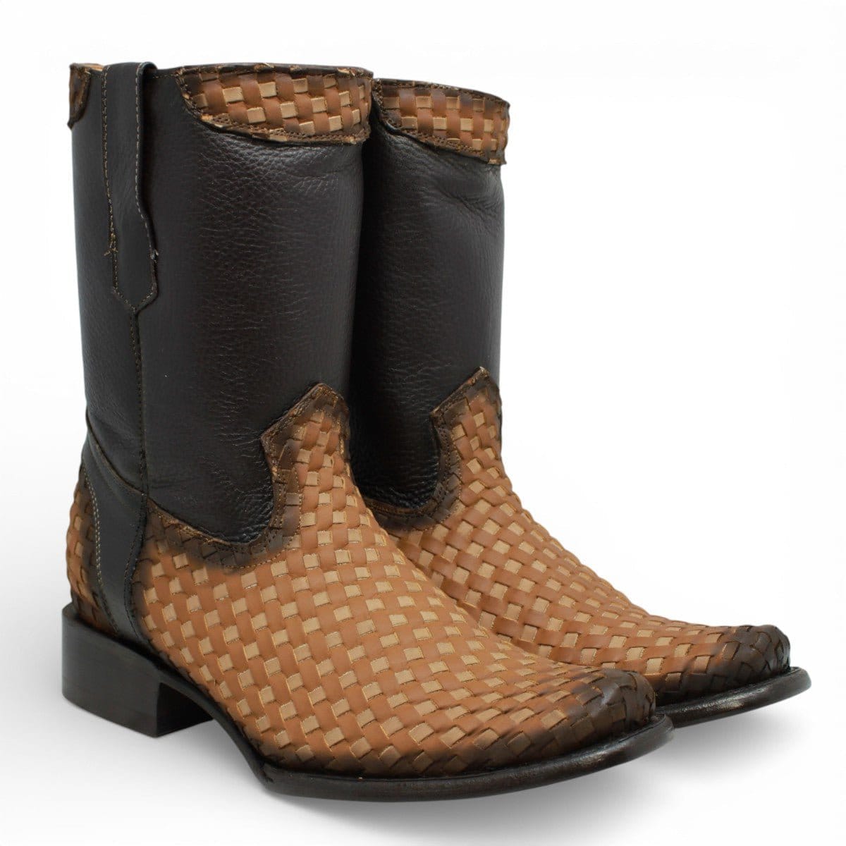 La Carreta Boots Men's Petatillo Genuine Leather Dubai Toe Boots - La Carreta