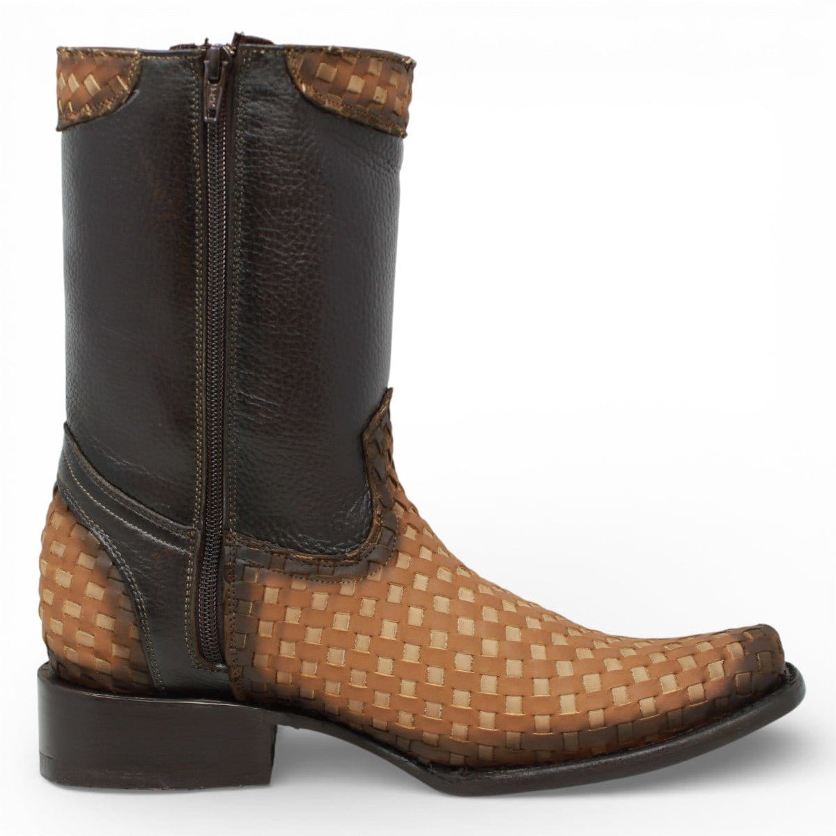 La Carreta Boots Men's Petatillo Genuine Leather Dubai Toe Boots - La Carreta