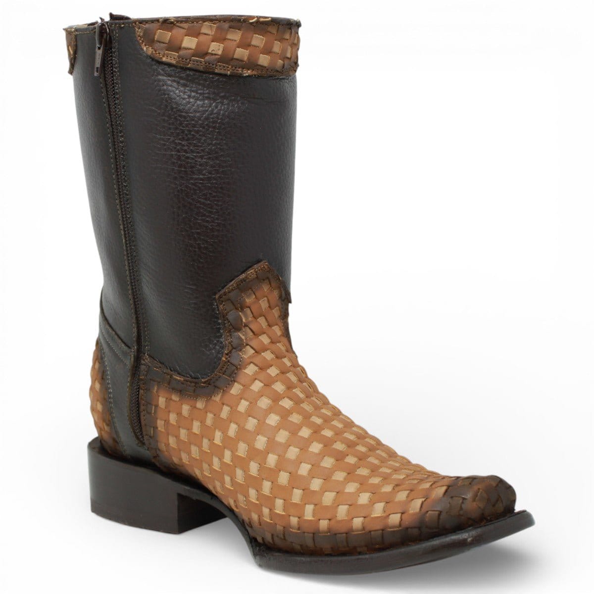 La Carreta Boots Men's Petatillo Genuine Leather Dubai Toe Boots - La Carreta