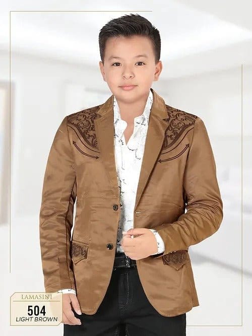 Lamasini Jackets Boy´s Western Embroidered Dress Blazer Lam-504 - Lamasini