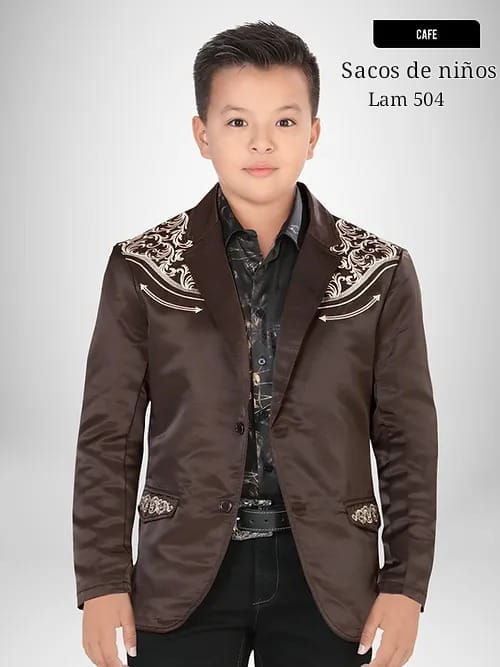 Lamasini Jackets Boy´s Western Embroidered Dress Blazer Lam-504 - Lamasini