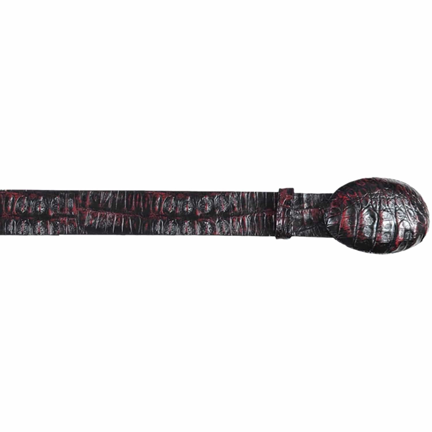 Genuine Caiman Hornback Skin Cowboy Belt Black Cherry Color - Los Altos Boots