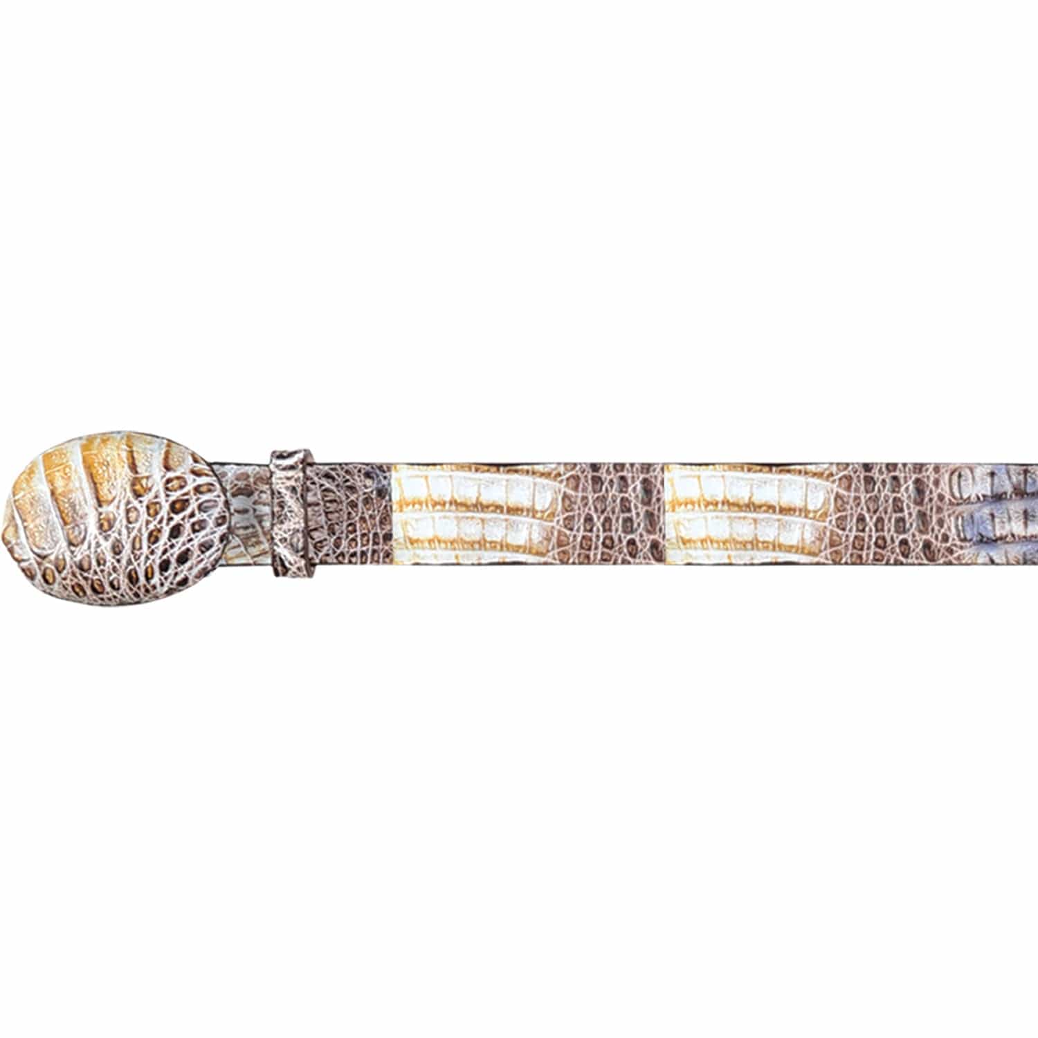 Genuine Caiman Hornback Skin Cowboy Belt Natural Color - Los Altos Boots