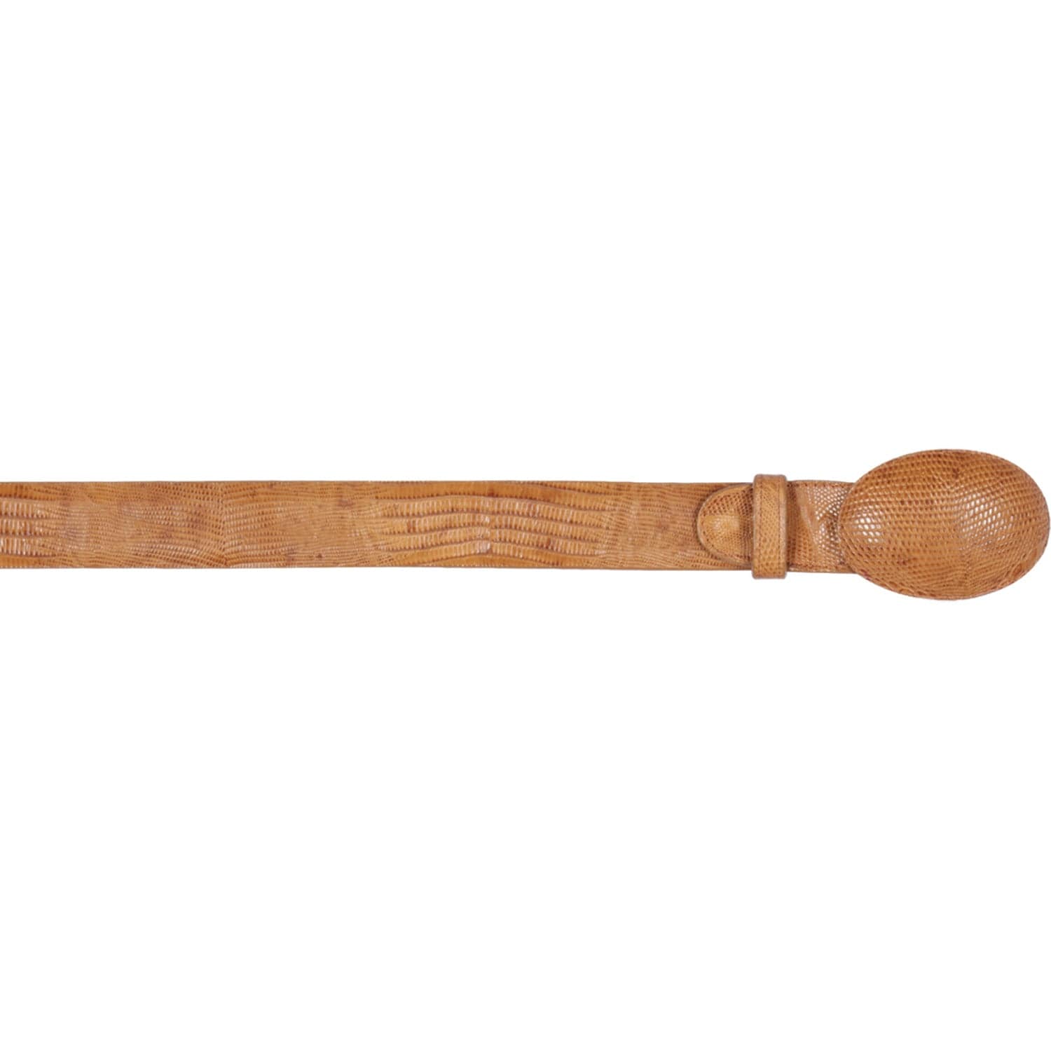 Genuine Teju Lizard Skin Cowboy Belt Antique Saddle Color - Los Altos Boots
