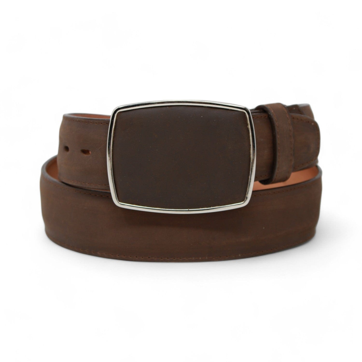 Genuine Crazy Leather Cowboy Belt Brown Color - Los Altos Boots
