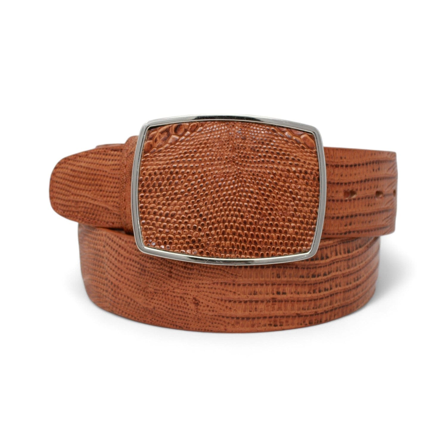 Genuine Teju Lizard Skin Cowboy Belt Honey Color - Los Altos Boots