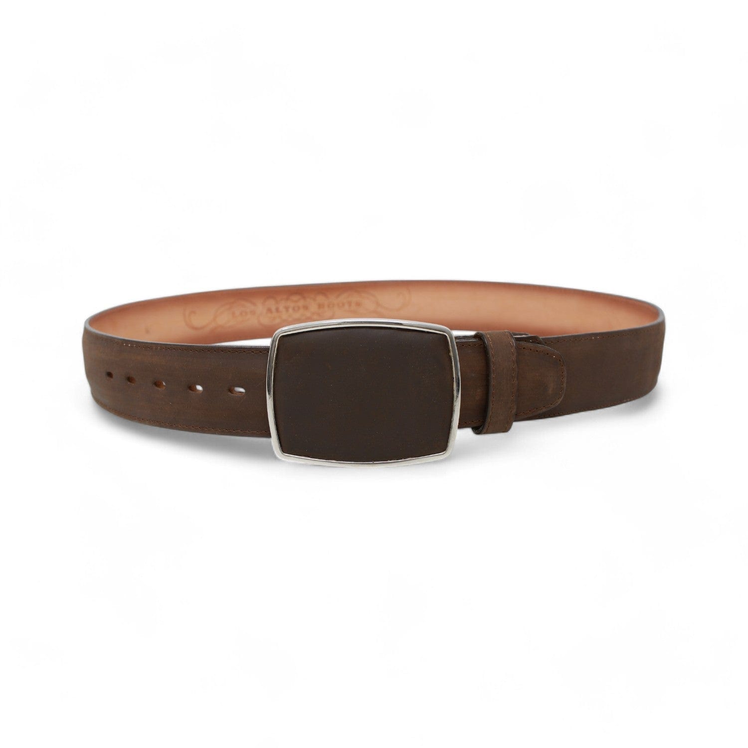 Genuine Crazy Leather Cowboy Belt Brown Color - Los Altos Boots