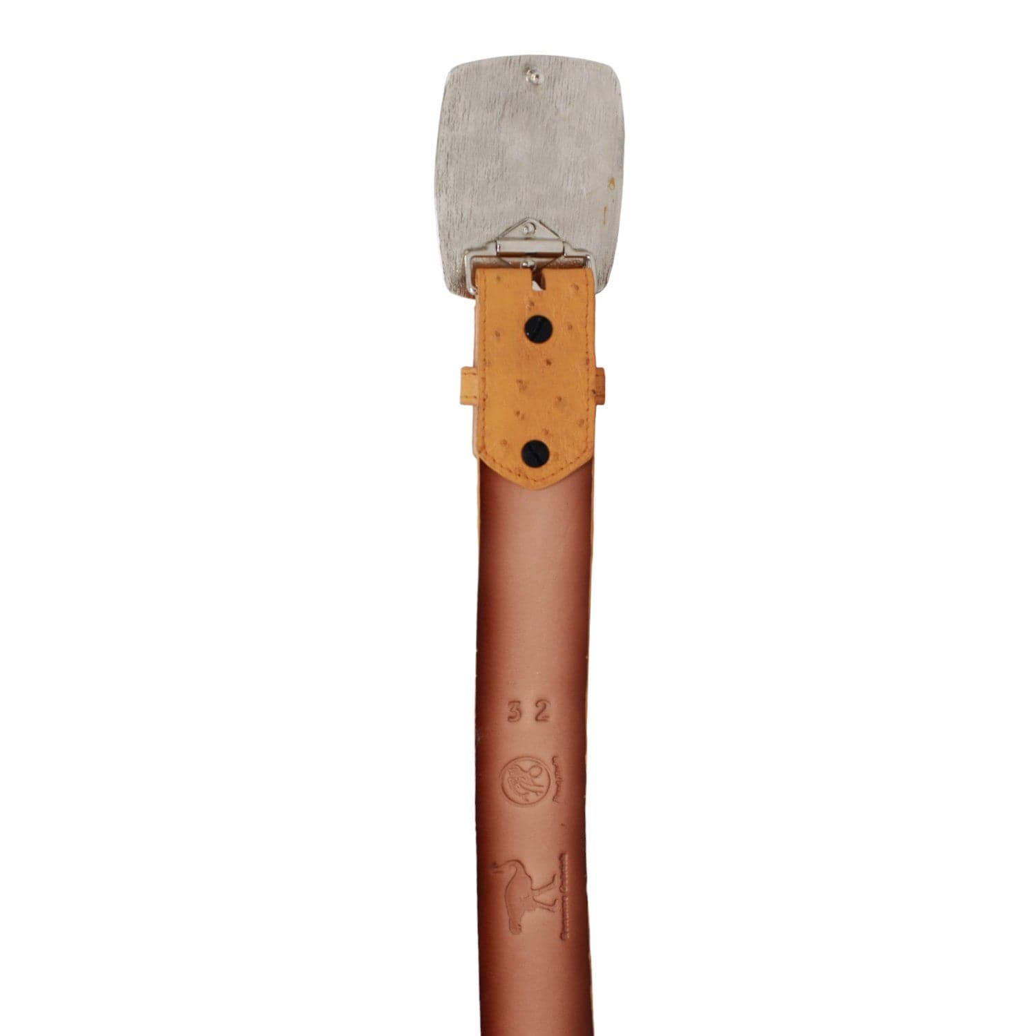 Genuine Ostrich Skin Cowboy Belt Buttercup Color - Los Altos Boots