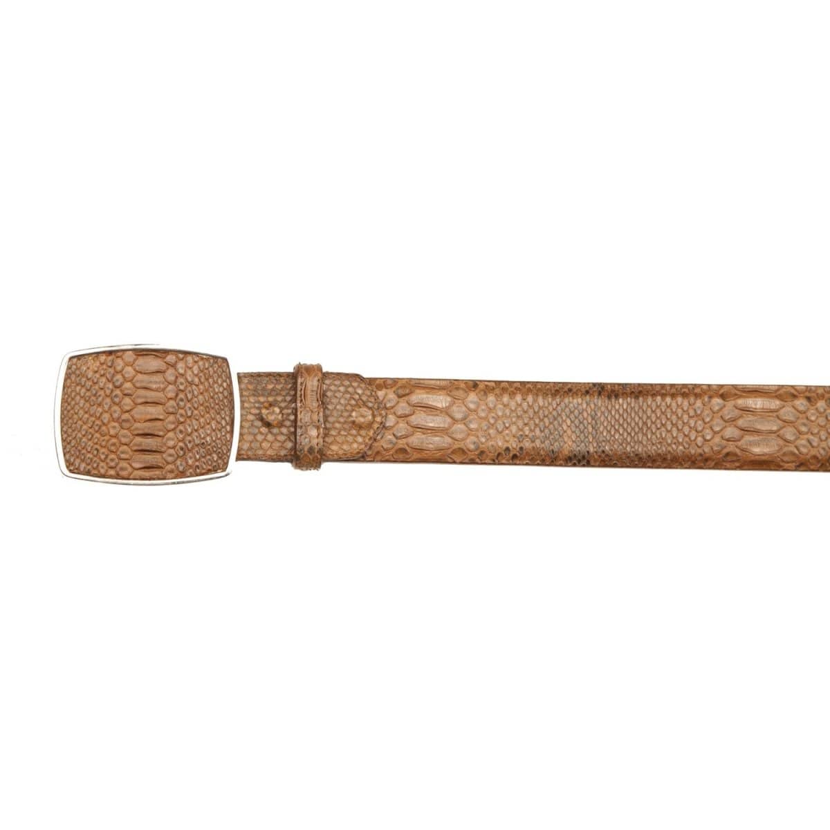 Los Altos Boots Belts Porto Brown / 32 Genuine Python Skin Cowboy Belt - Los Altos Boots