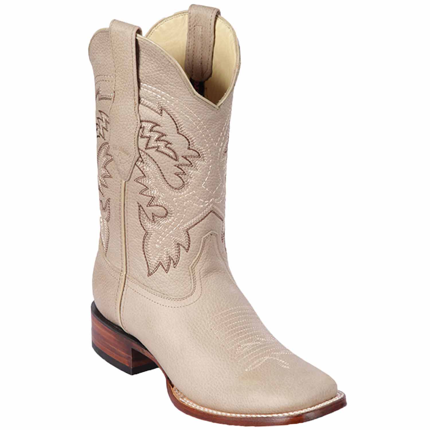 Western Genuine Grisly Leather Rodeo Wide Square Toe Boots Pomex Color - Los Altos Boots - SIde View 