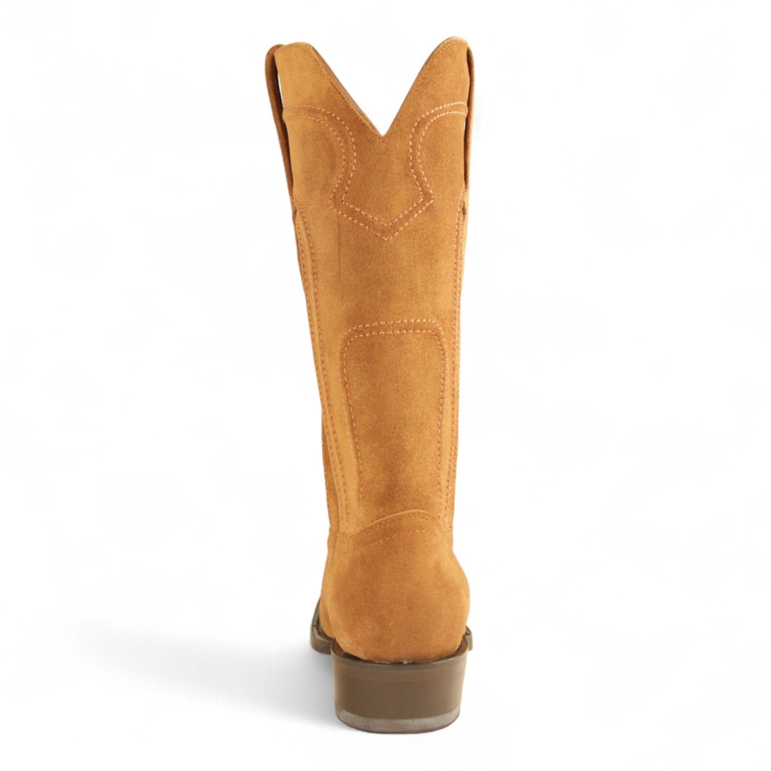 Los Altos Boots Boots Men's Genuine Suede Leather 7x Toe Boots Cognac Color - Los Altos Boots