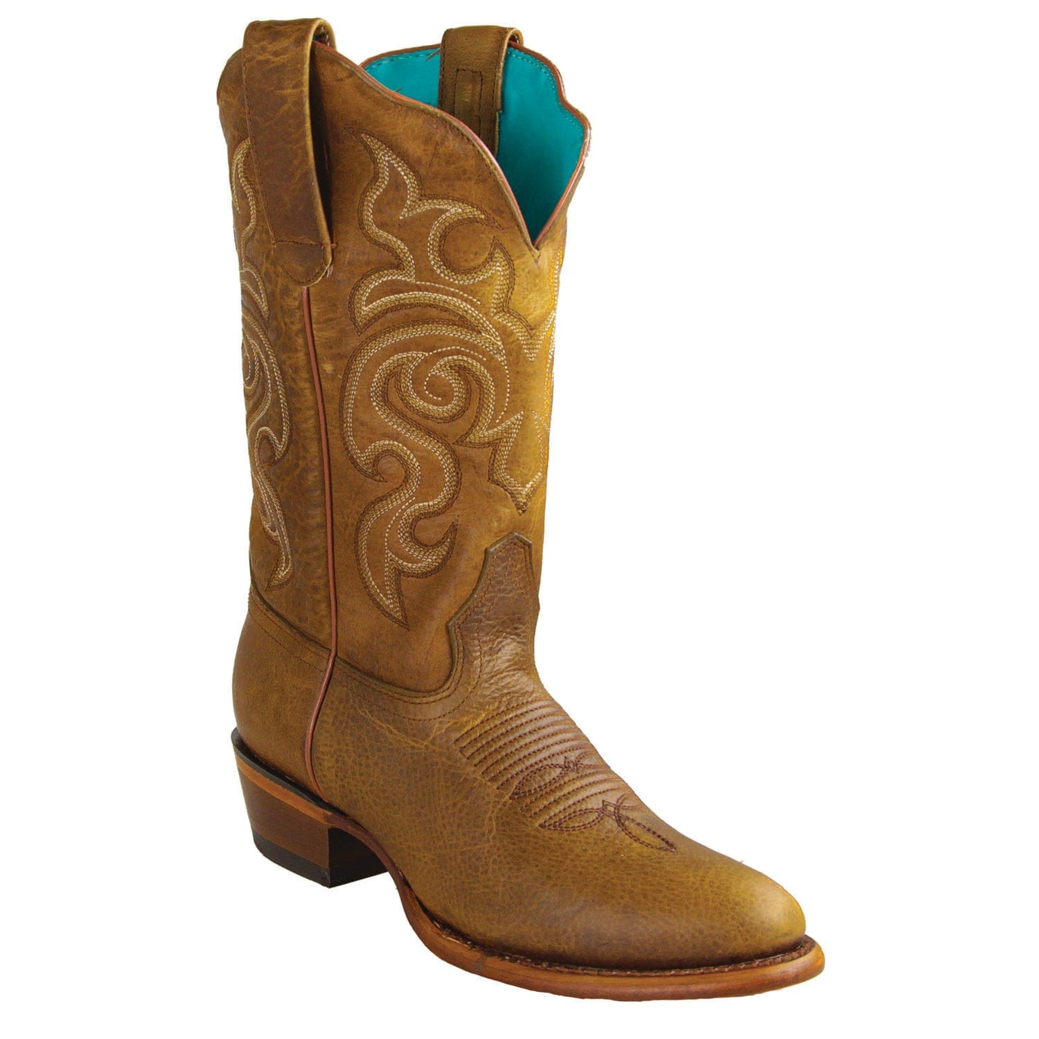Los Altos Boots Boots Women's Genuine Rage Leather Round Toe Boots Honey Color - Los Altos Boots