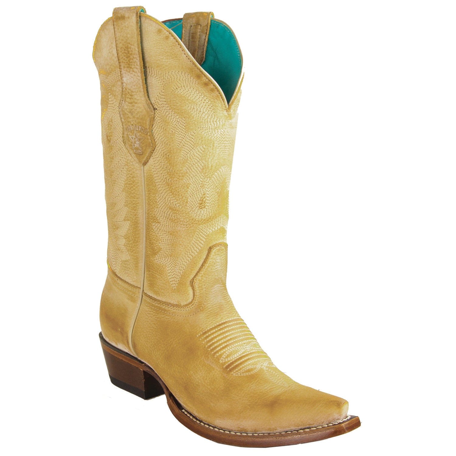 Los Altos Boots Boots Women's Genuine Vintage Leather Snip Toe Boots Honey Color - Los Altos Boots
