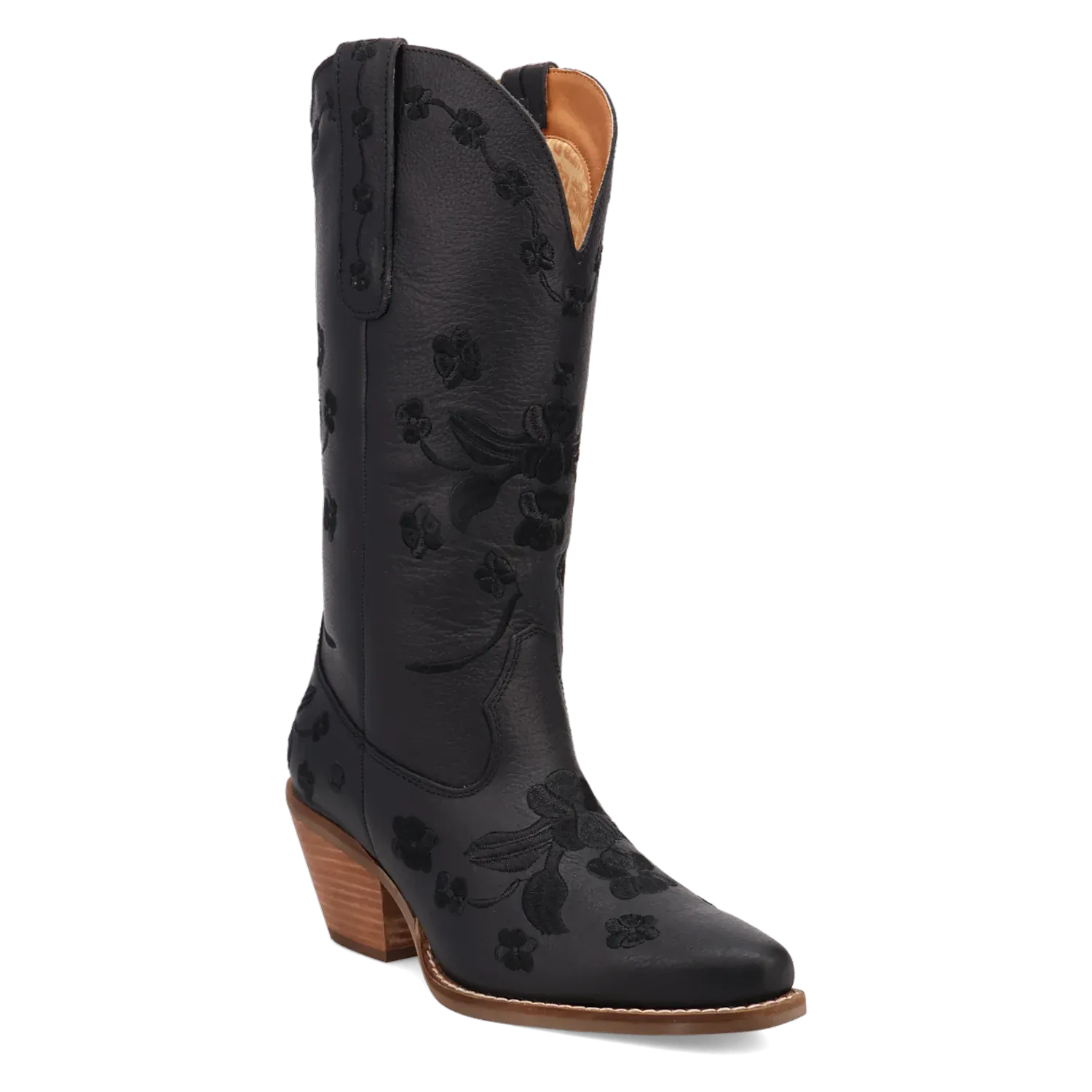 Los Altos Boots Boots Women's Love Bug Leather Snip Toe Boots Black Color - Dingo side view