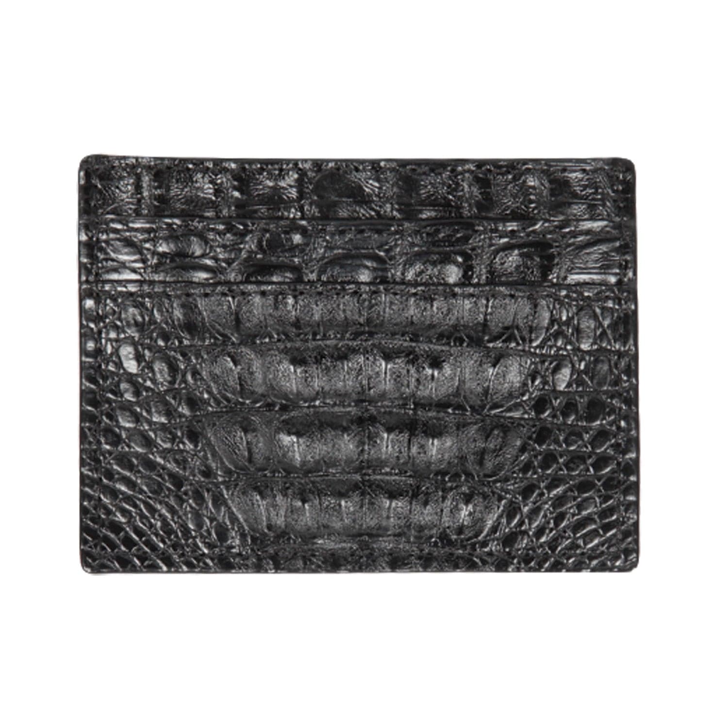 Los Altos Boots Wallets Men´s Genuine Caiman Skin Card Holder Black Color - Los Altos Boots