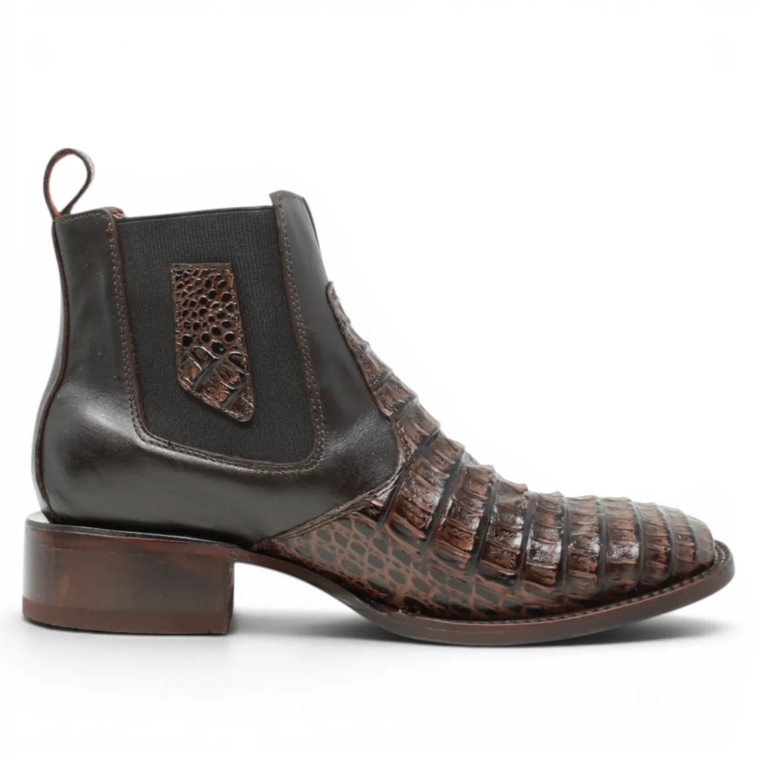 Quincy Boots Botines Quincy Men´s Caiman Hornback Print Square Toe Ankle Boots