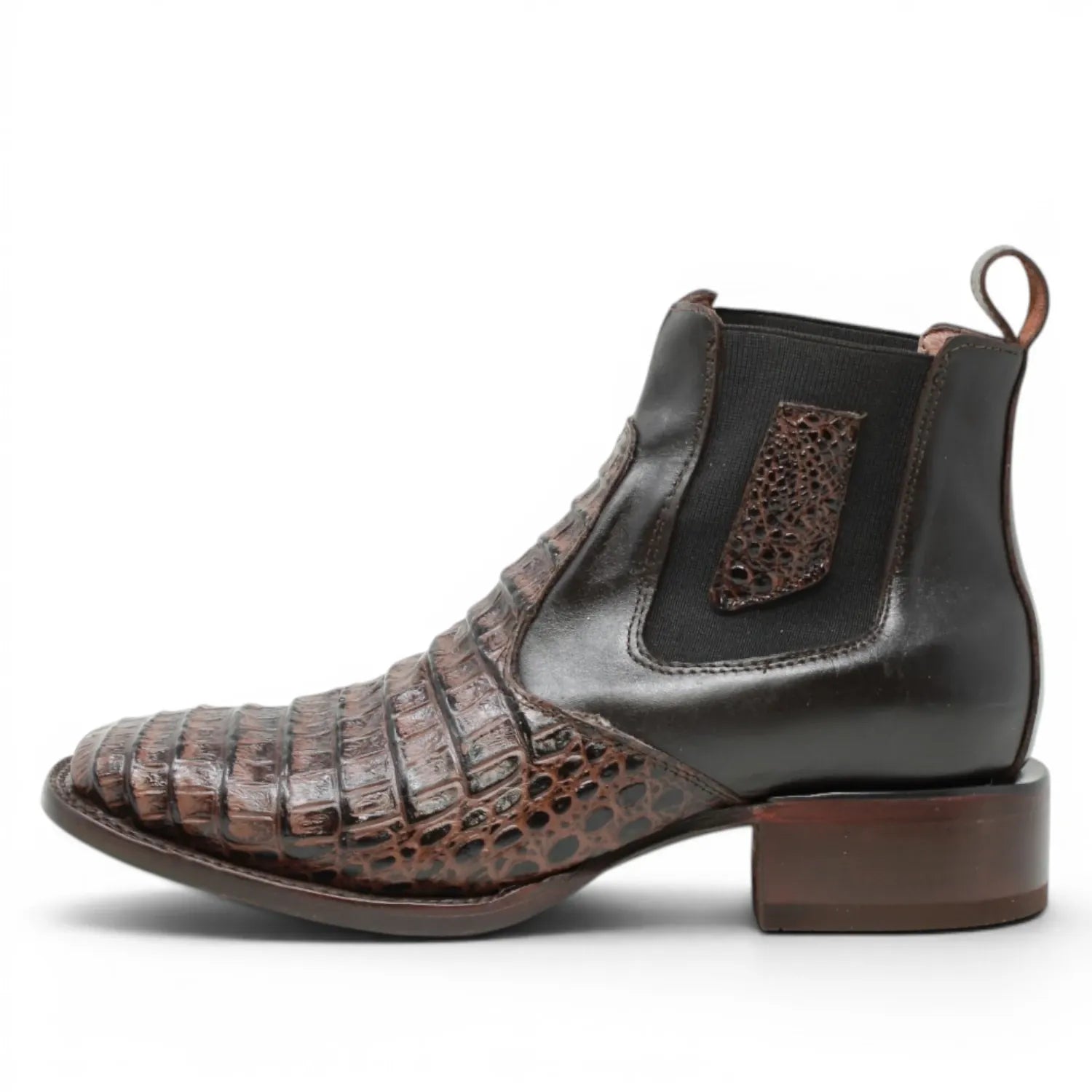 Quincy Boots Botines Quincy Men´s Caiman Hornback Print Square Toe Ankle Boots