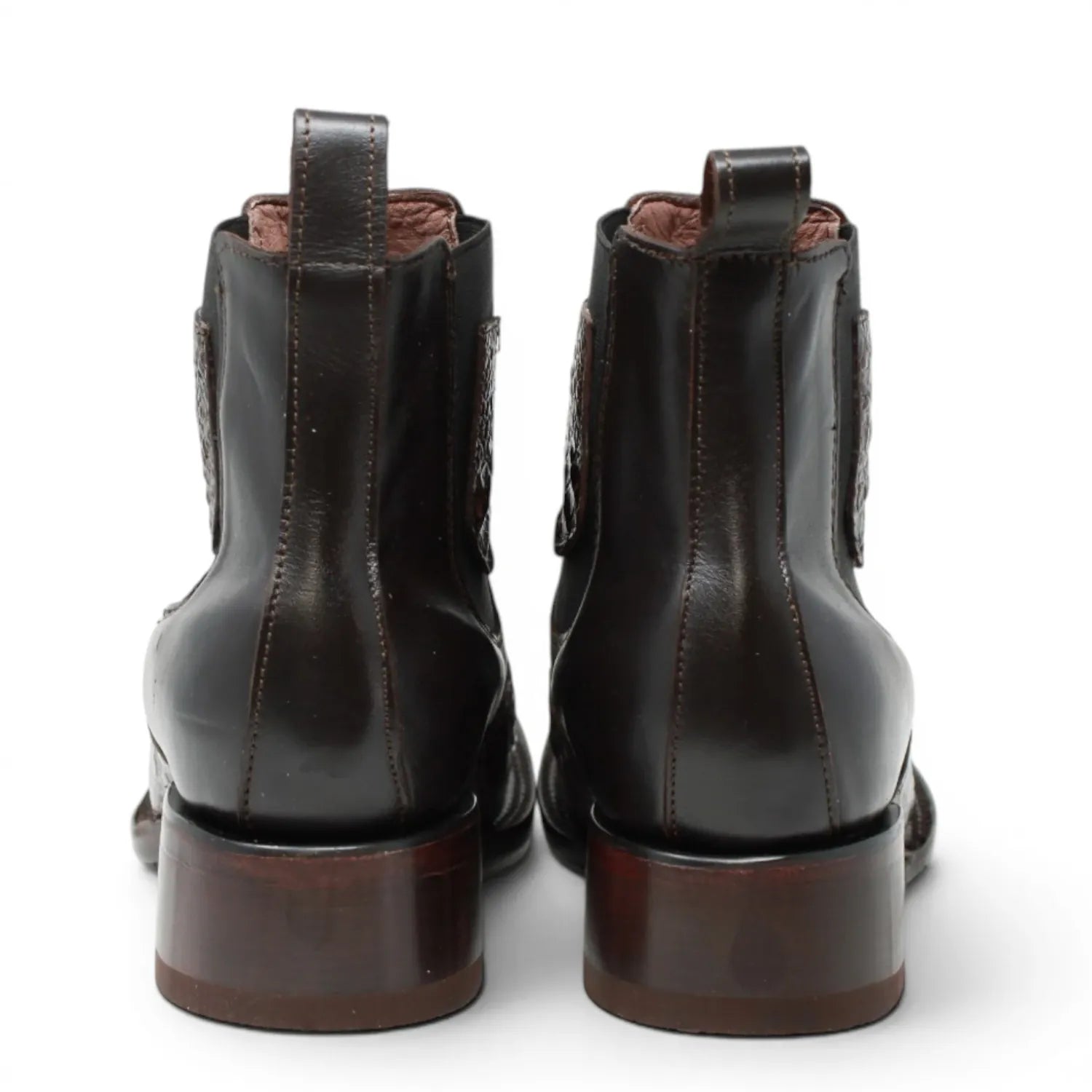 Quincy Boots Botines Quincy Men´s Caiman Hornback Print Square Toe Ankle Boots