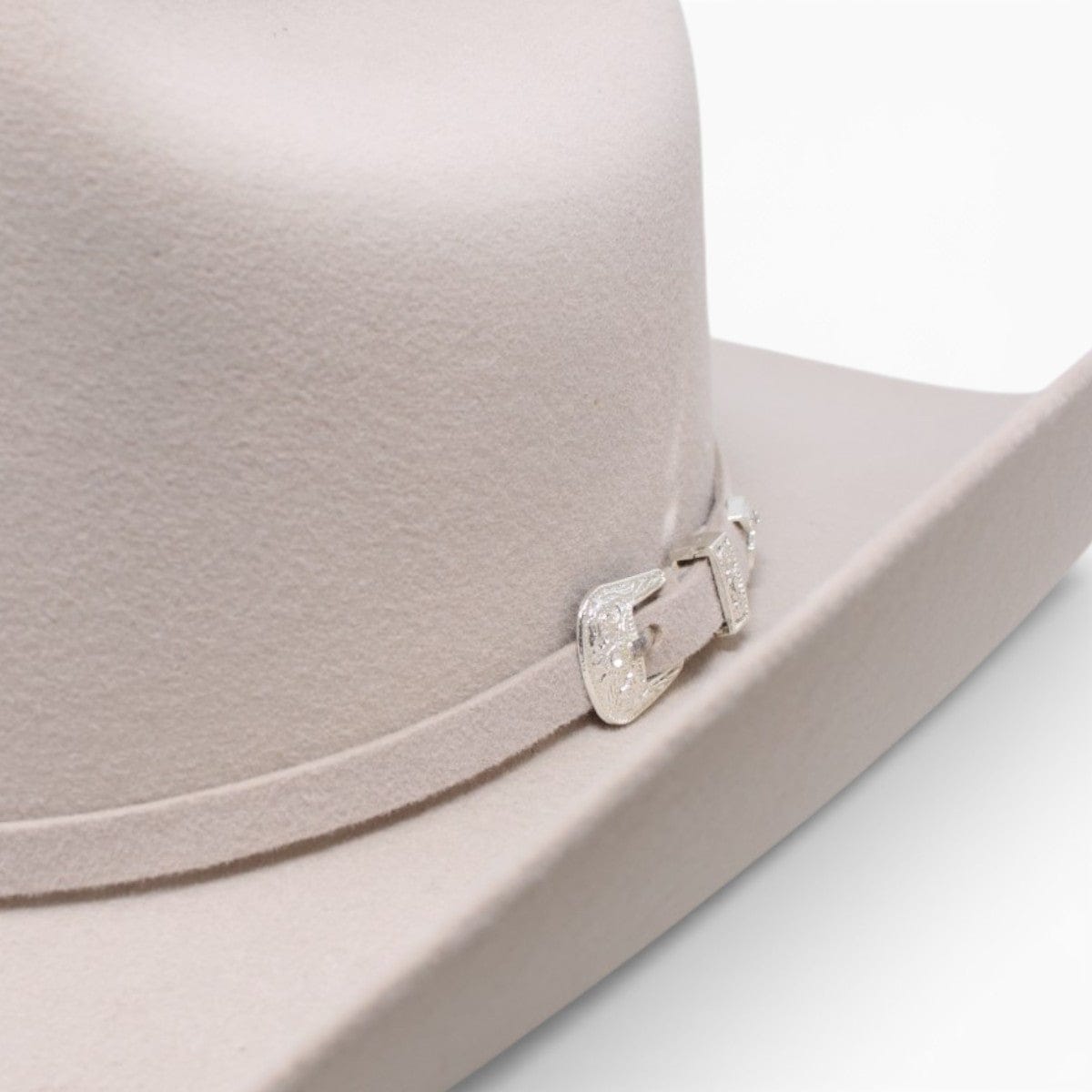 Black Stone 100X Felt Cowboy Hat Joan Sebastian Style - Beige - Detail View