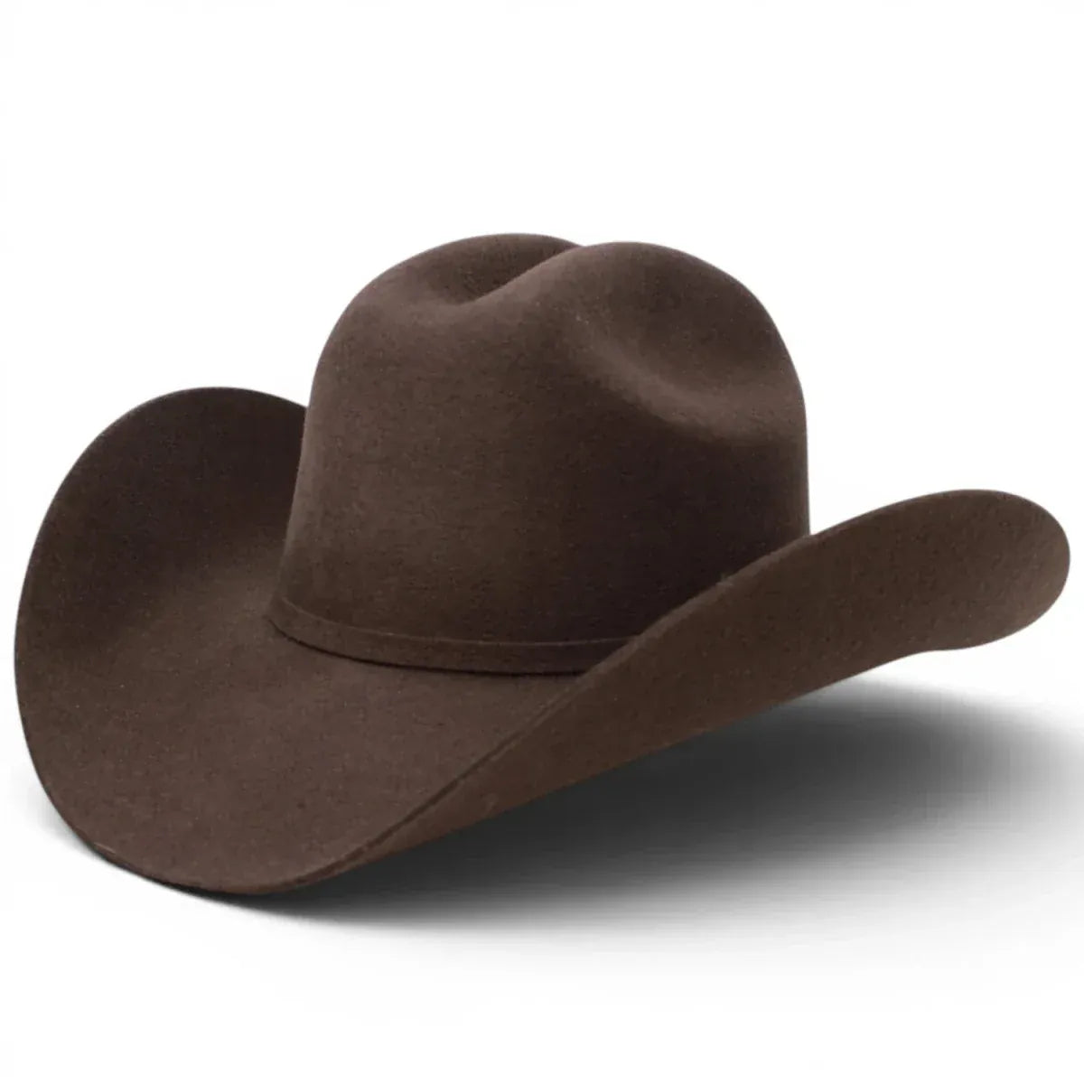 Black Stone 100X Felt Cowboy Hat Joan Sebastian Style - Choco Brown - Side View