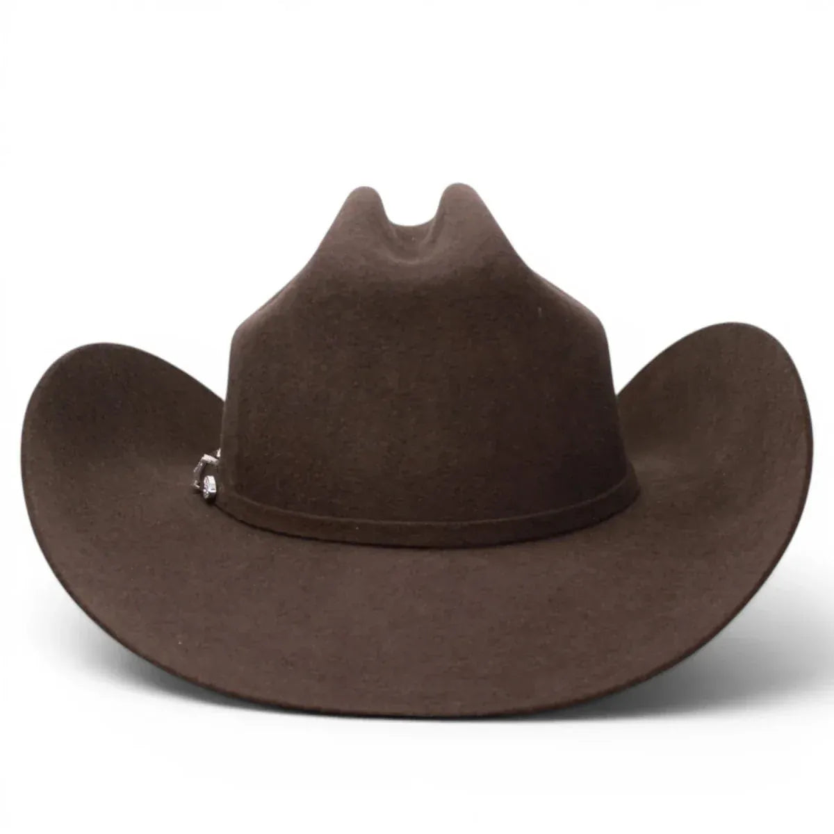 Black Stone 100X Felt Cowboy Hat Joan Sebastian Style - Choco Brown - Back View