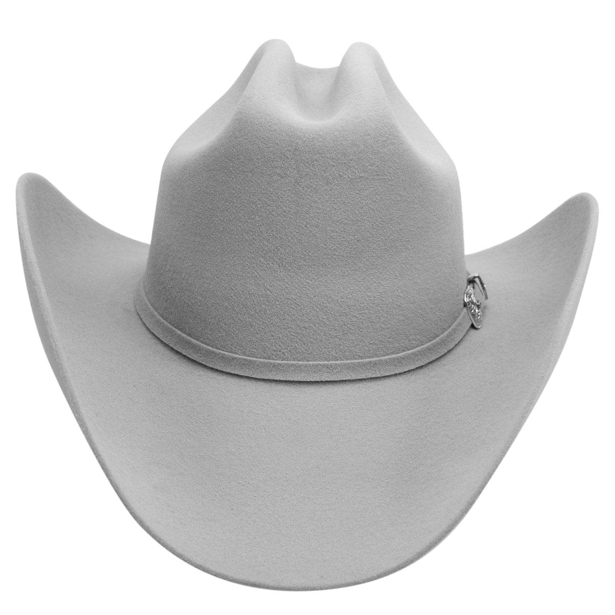 Blackstone 100X Felt Cowboy Hat Joan Sebastian Style - Grey - Front View