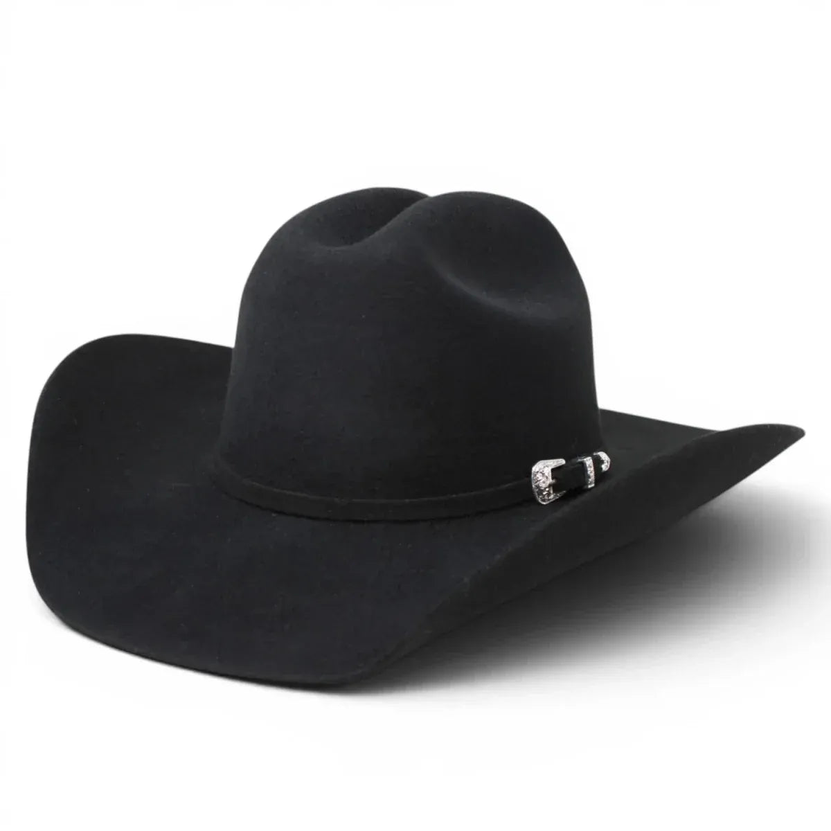Blackstone 100X Felt Cowboy Hat Texas Style - Black - Side View