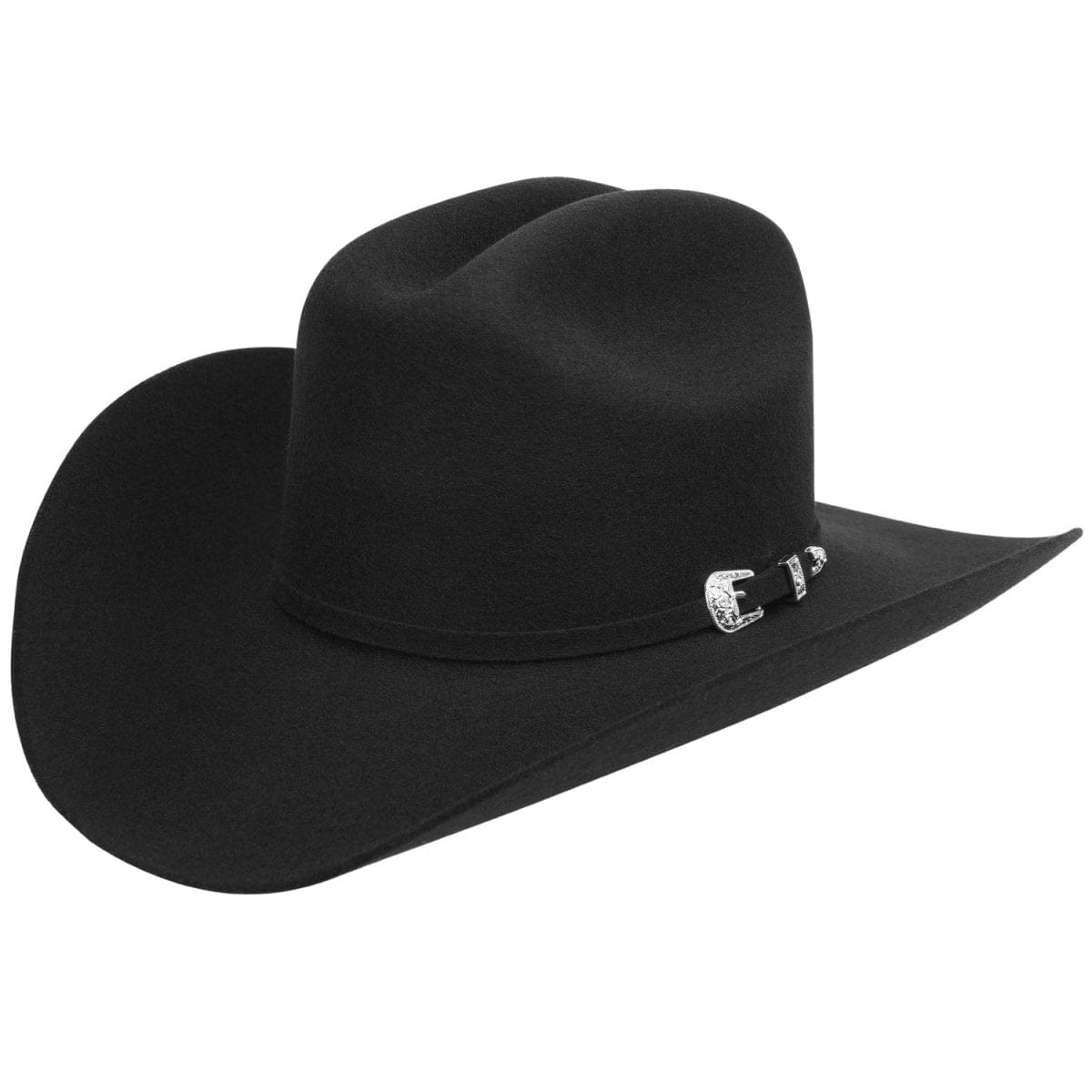 Blackstone 100X Felt Cowboy Hat Texas Style - Black - Side View